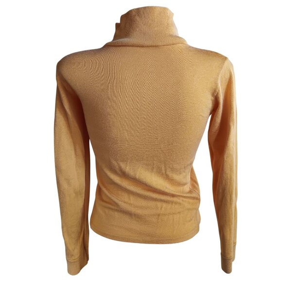 Vintage Women's XS T-shirt Single Stitch Mock Turtleneck 1960's Sterntex Paint - Picture 6 of 7